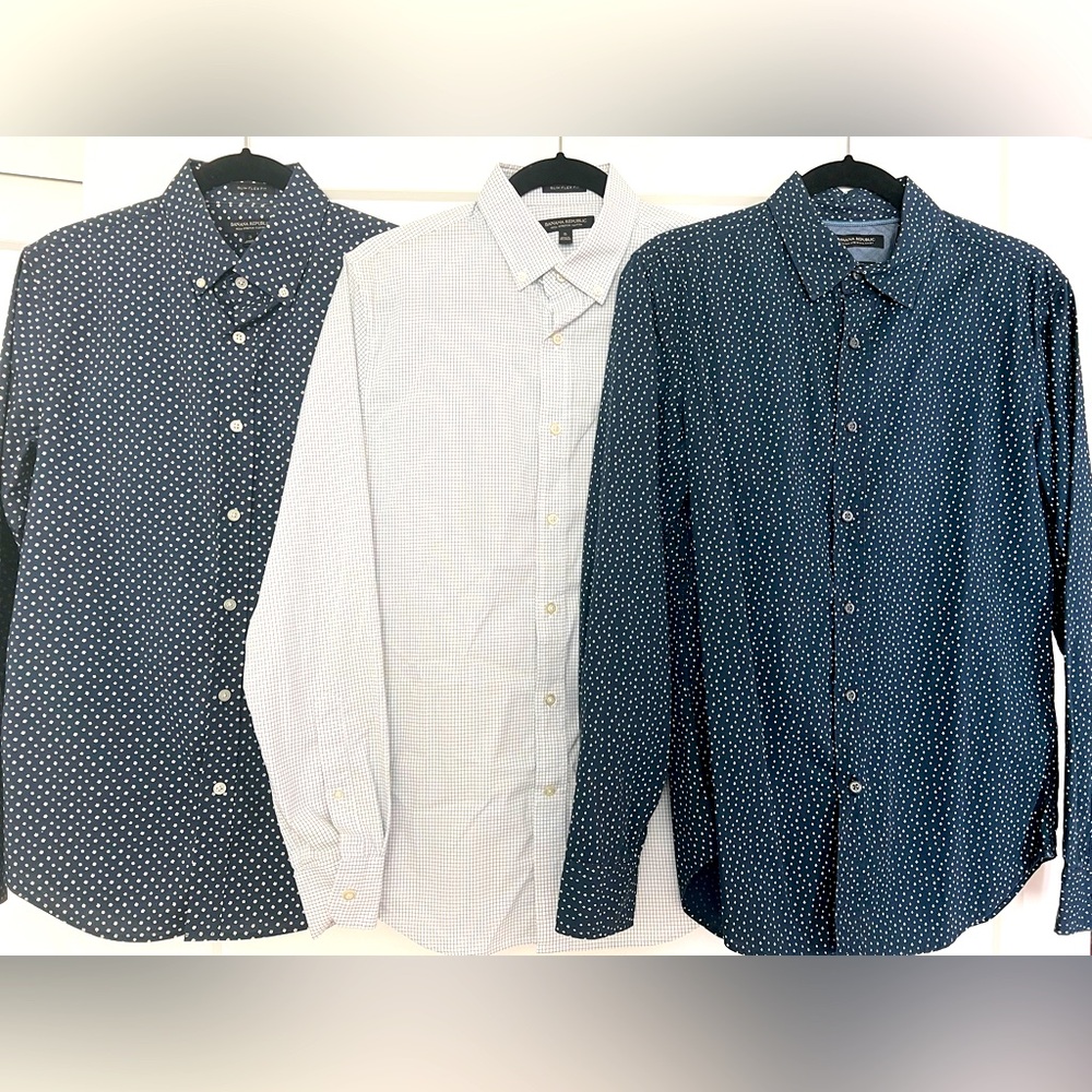 Banana Republic men’s button down casual dress shirt lot of 3 all size small